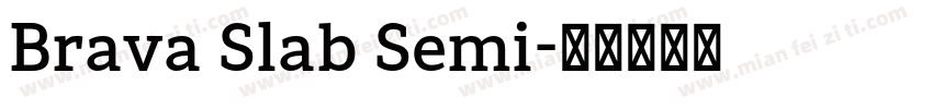 Brava Slab Semi字体转换